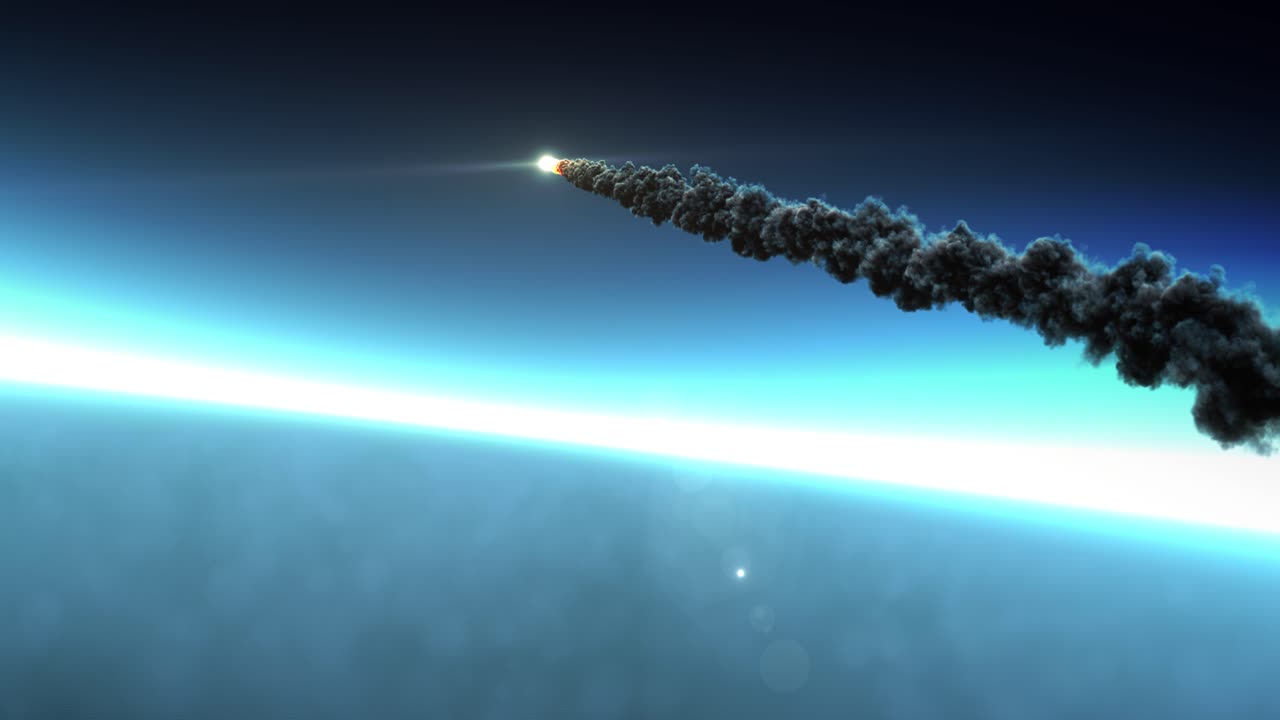 lanzamiento de cohetes y escombros