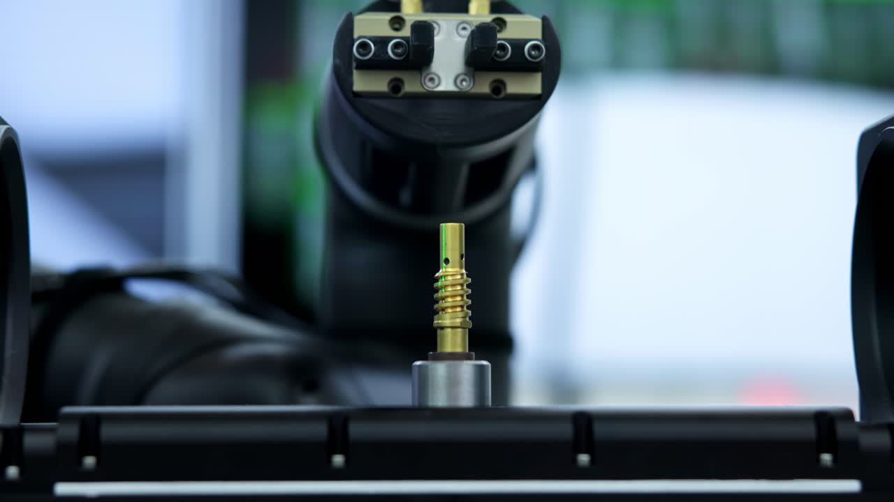 Robotic Arm Performing Precision Task in Industrial Setting