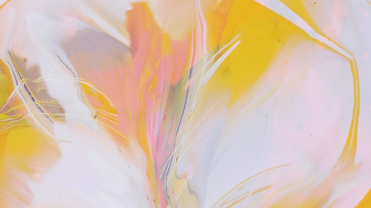 회전하는 페인트, 추상 디자인, 추상 페인트, 모션 배경, 다채로운 융합, 페인트 반응, 색의 회전, 루프