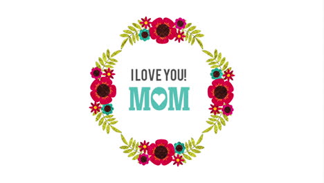 tarjeta de felicitaciones floral para el día de la madre