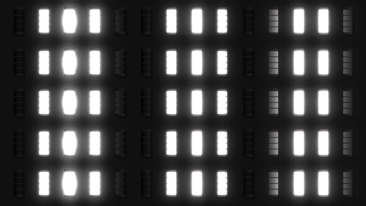 LED Light Display Grid Pattern