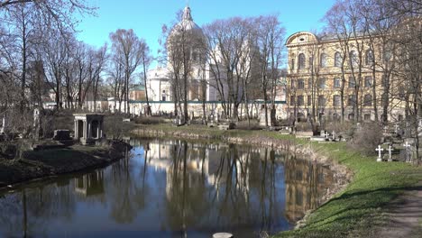 saint alexander nevsky lavra or saint alexander nevsky monastery ,saint petersburg, russia,