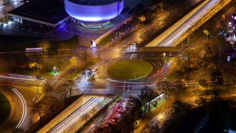 paisaje aéreo de la ciudad de múnich por la noche