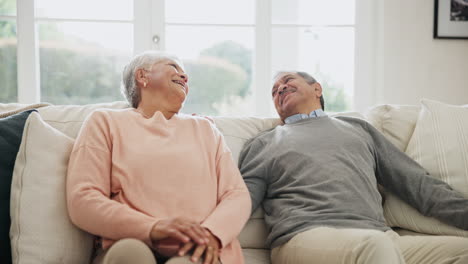 Love,-fight-and-a-senior-couple-on-a-sofa