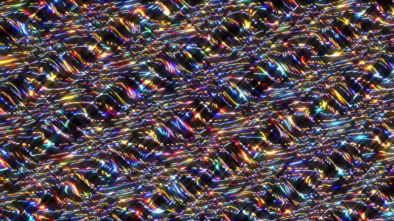 líneas brillantes que establecen el movimiento de la onda, color azul, sobre fondo negro