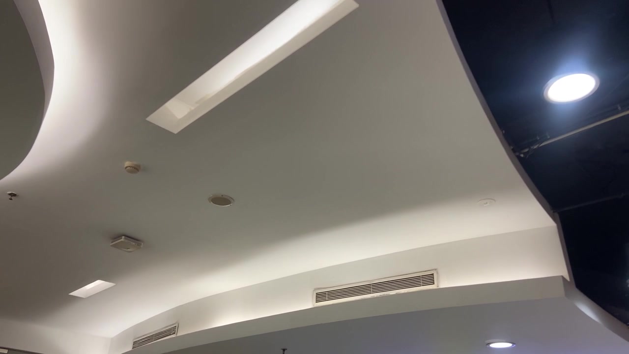 Soffitto Architettonico Moderno con Illuminazione Incassata e Pannelli Curvi