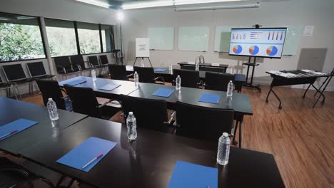 Empty-business-presentaton-room-where-a-business-meeting-is-about-to-take-place