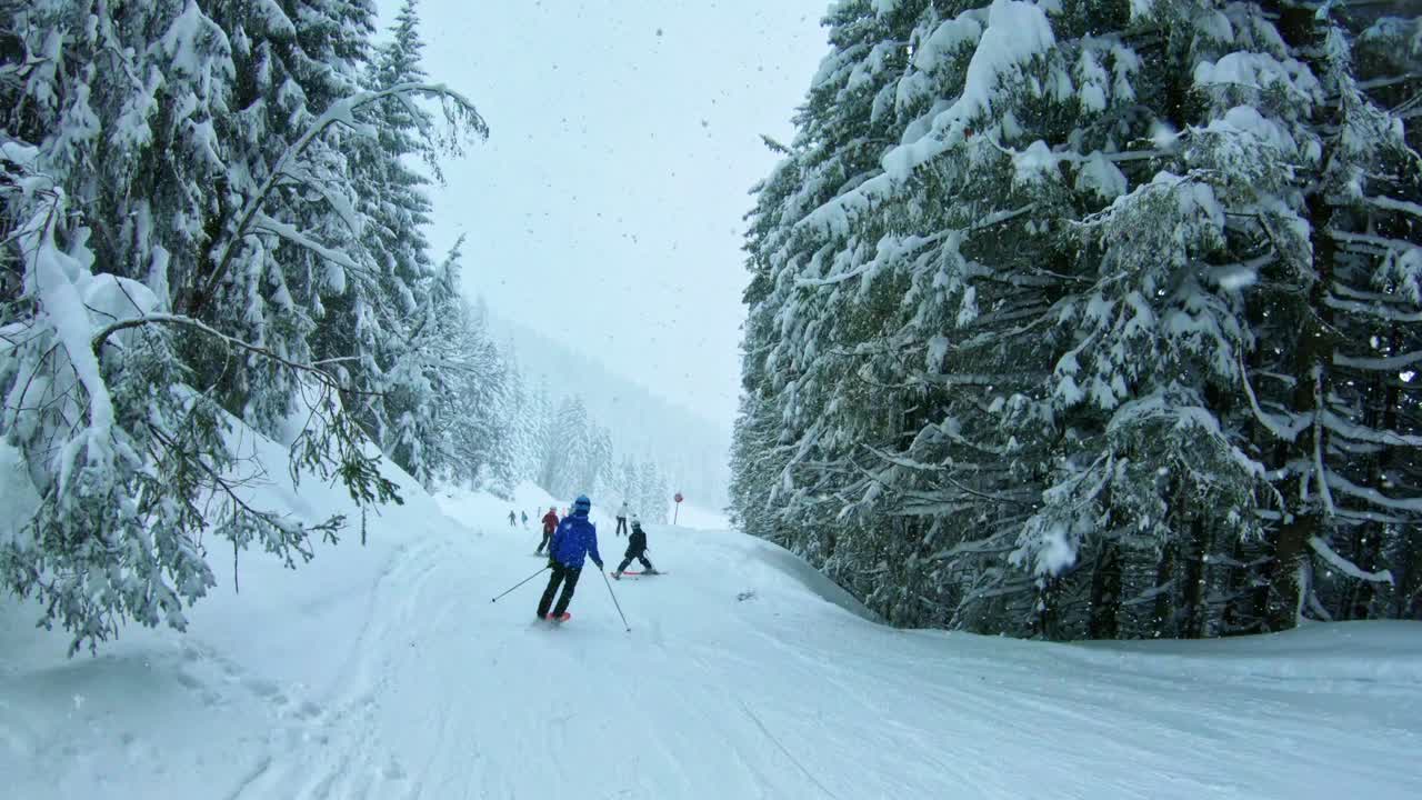 Winter time holiday in mountains