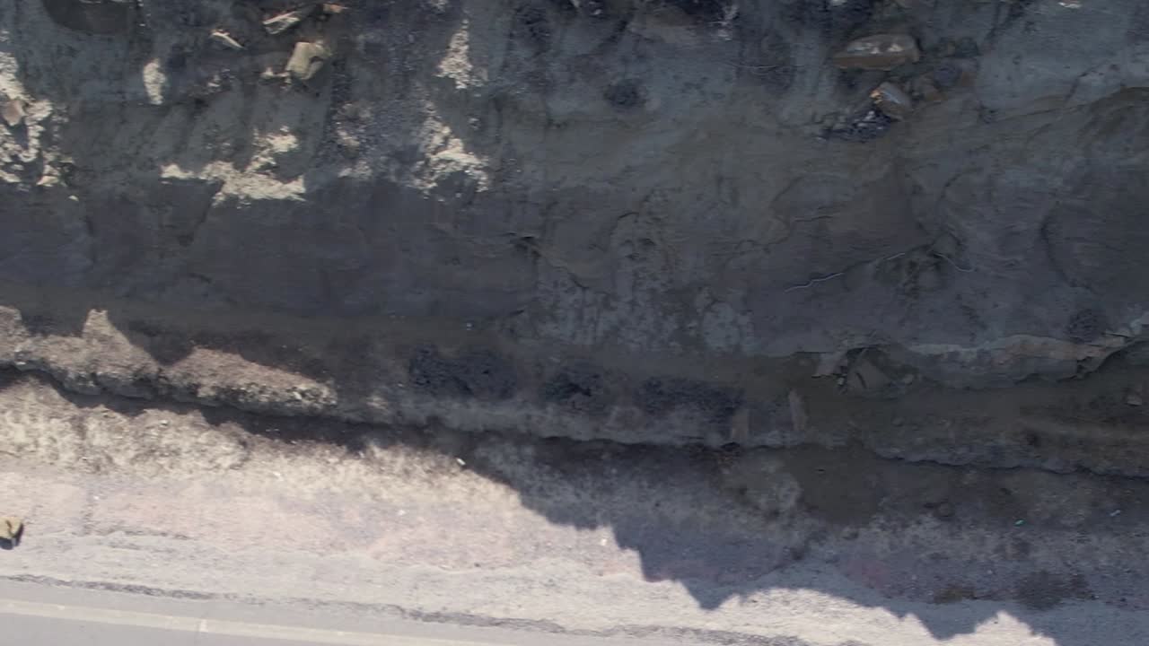 Aerial view of rocky terrain and greenery in Greece