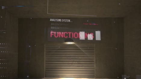 animación del procesamiento de datos y las estadísticas en fondo gris