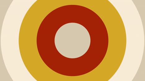 círculos de zoom en la variación de la paleta multicolor de moda. simple fondo gráfico de movimiento geométrico. animación sin costuras con formas básicas