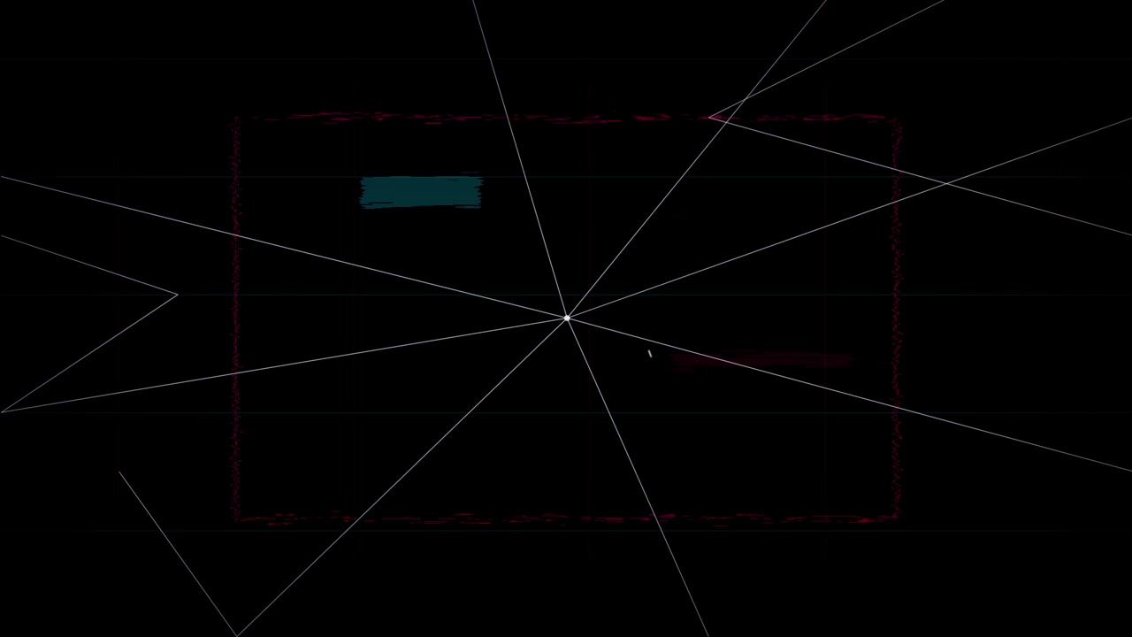 Grafica animata geometrica astratta con barre al neon pulsanti