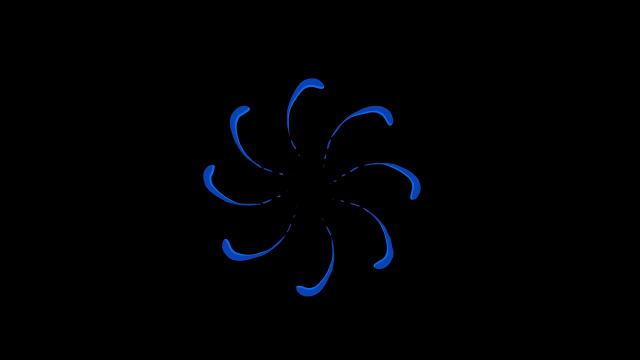 Blue Liquid With Different Shape Elements