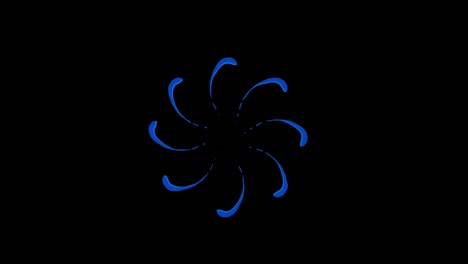 blue liquid with different shape elements