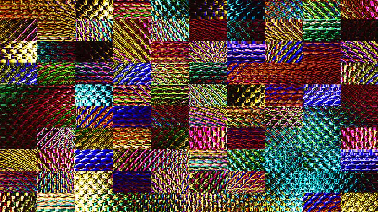 ondas con rayas puntos coloridos de luz brillando en el fondo