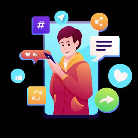 social media engagement illustration