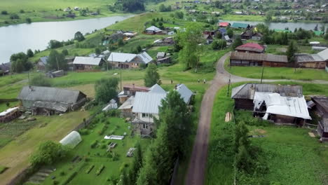 russian village aerial view