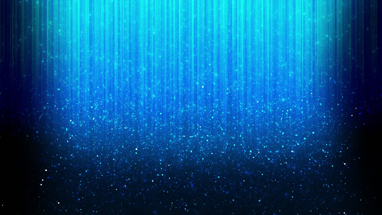 Blue particles cascade glittering curtain creating magical visual for event backdrops stage