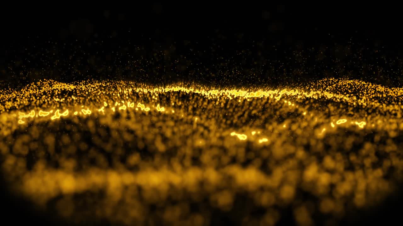 Premium Stock Video Digital Animation Of Yellow Digital Wave Moving