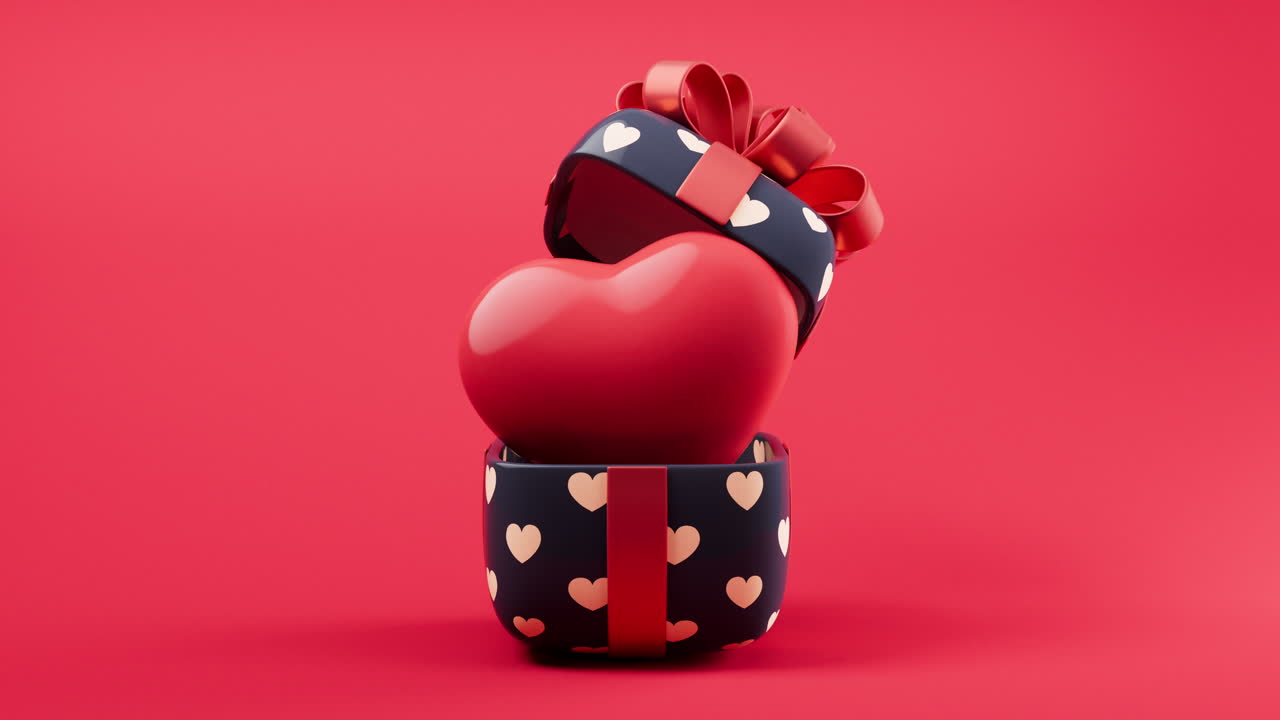 Caja de regalo en forma de corazón