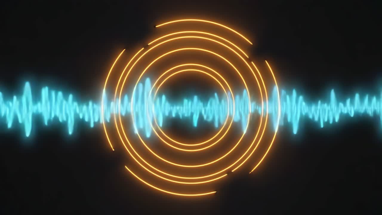 visualización de ondas sonoras abstractas