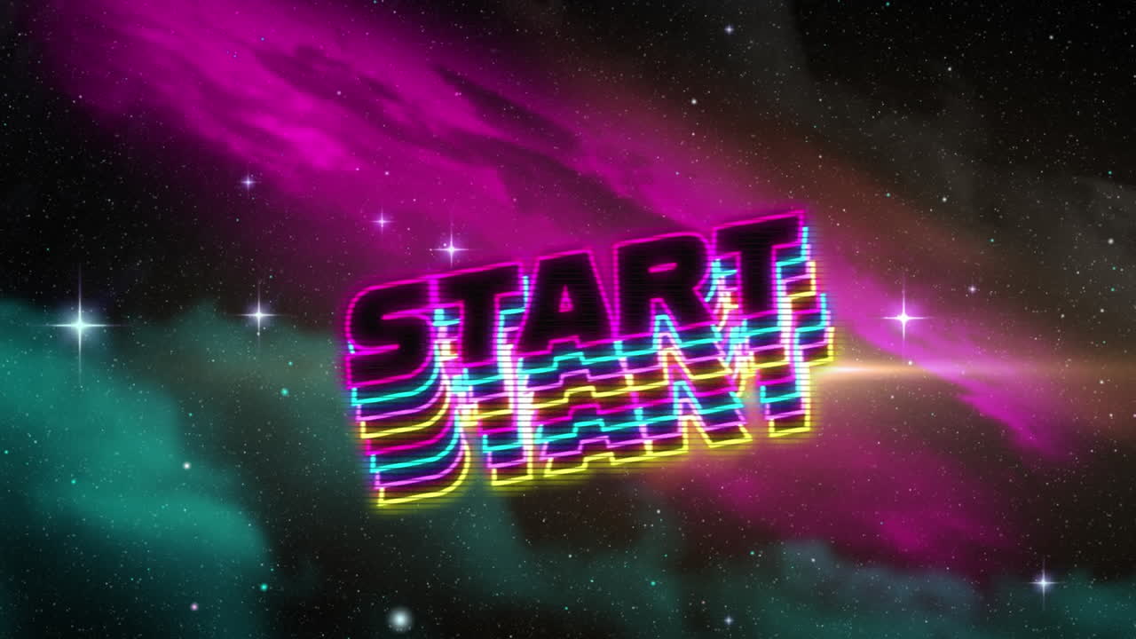 comenzar el texto contra el espacio en el fondo