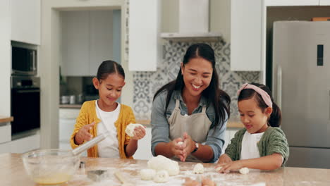 Dance,-baking-and-a-woman-with-her-girl-children