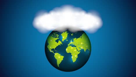 mundo planeta tierra con nubes
