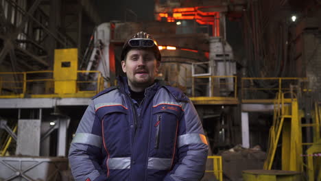 worker in a steel mill