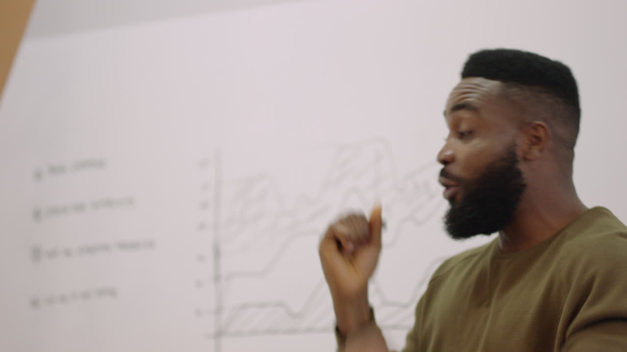 african american businessman celebrating successful corporate victory team leader high five colleagues clapping in boardroom presentation meeting close up
