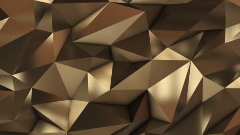 gold abstract low poly triangle field