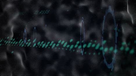 animación del procesamiento de datos sobre el escaneo del alcance