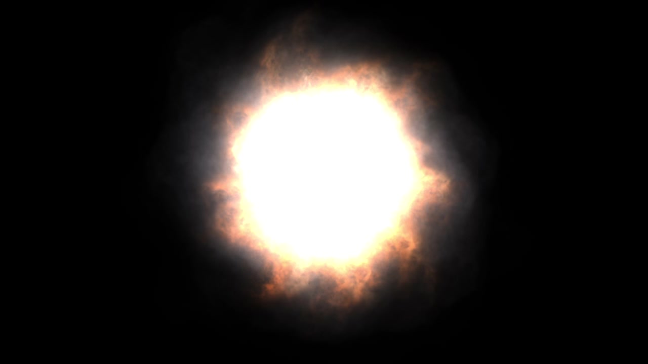 Glowing Energy Sphere Pulsing Against Black Background