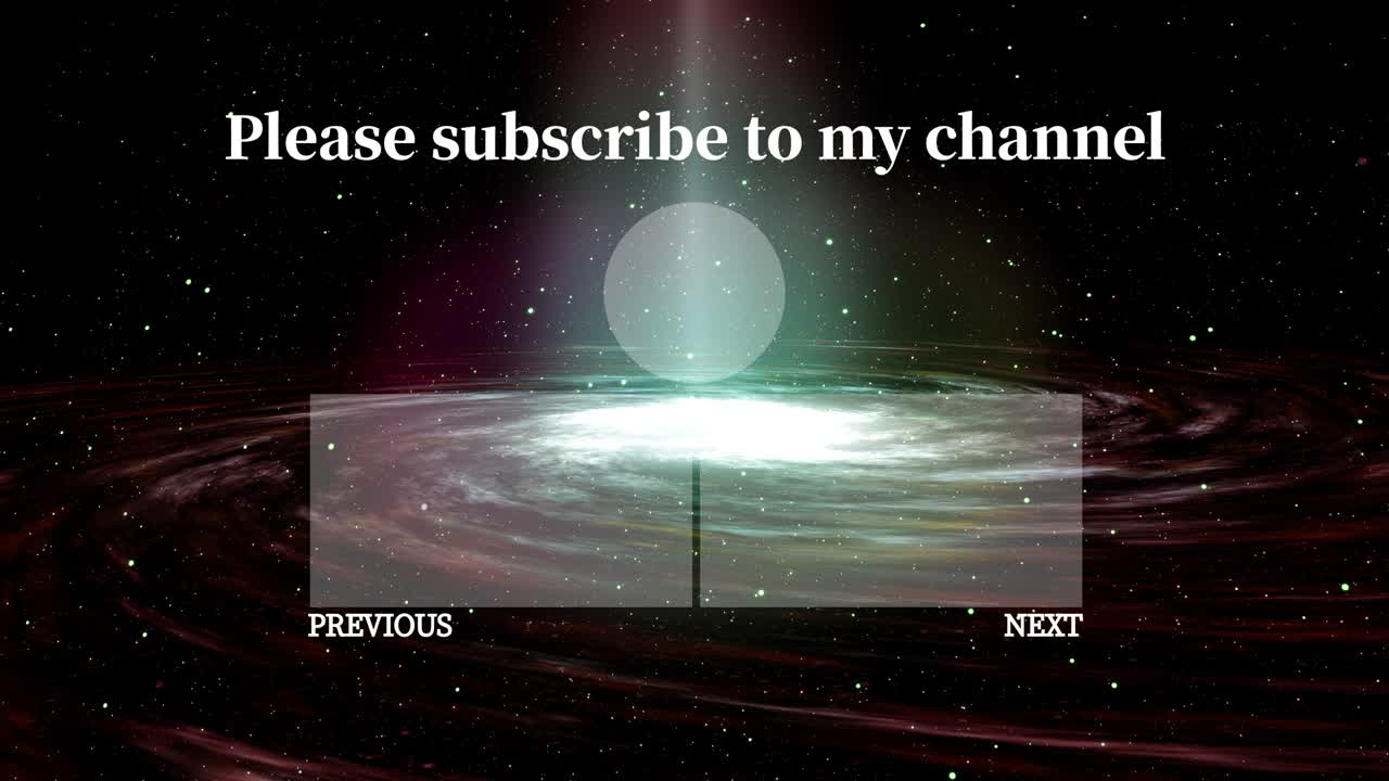 은하계 엔드 카드 엔딩 스크린 모션 그래픽