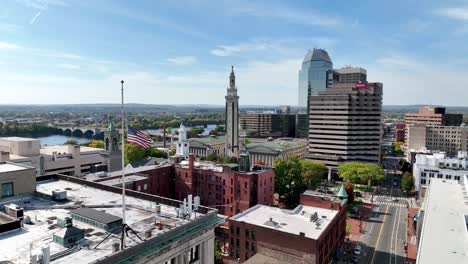 sprngfiled massachusetts aerial pullout past americn lage