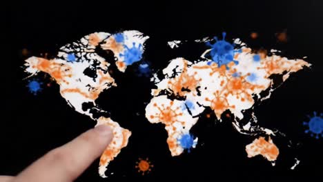 a detailed visualization shows the spread of viruses across the world, indicating infection hotspots and recovery regions. users can explore the geographic impact of health crises globally.