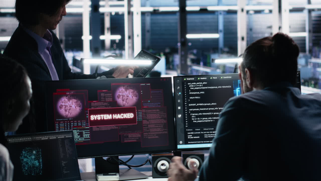 Engineers In Ai Server Hub Alerted By Hacking Incident | Premium Stock ...