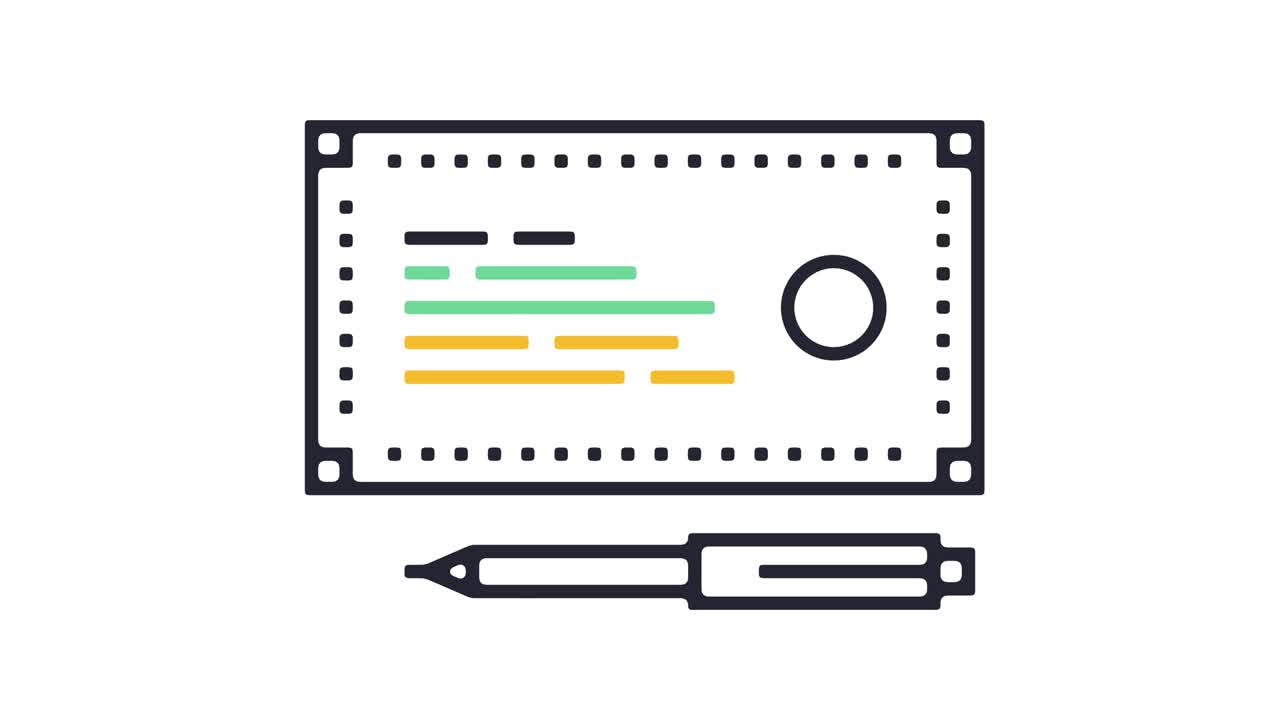 animación del icono de pago de comprobación