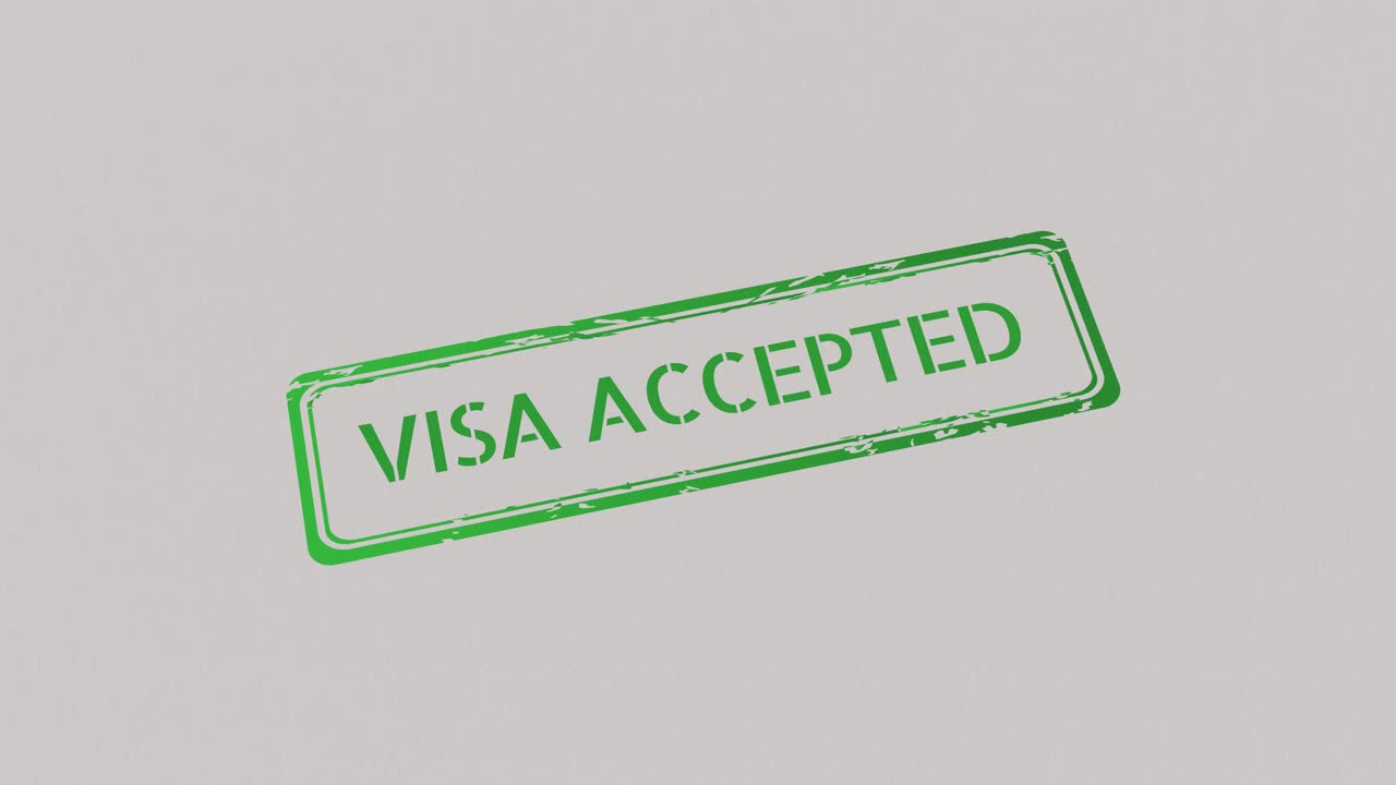 VISA ACCEPTED Stamp