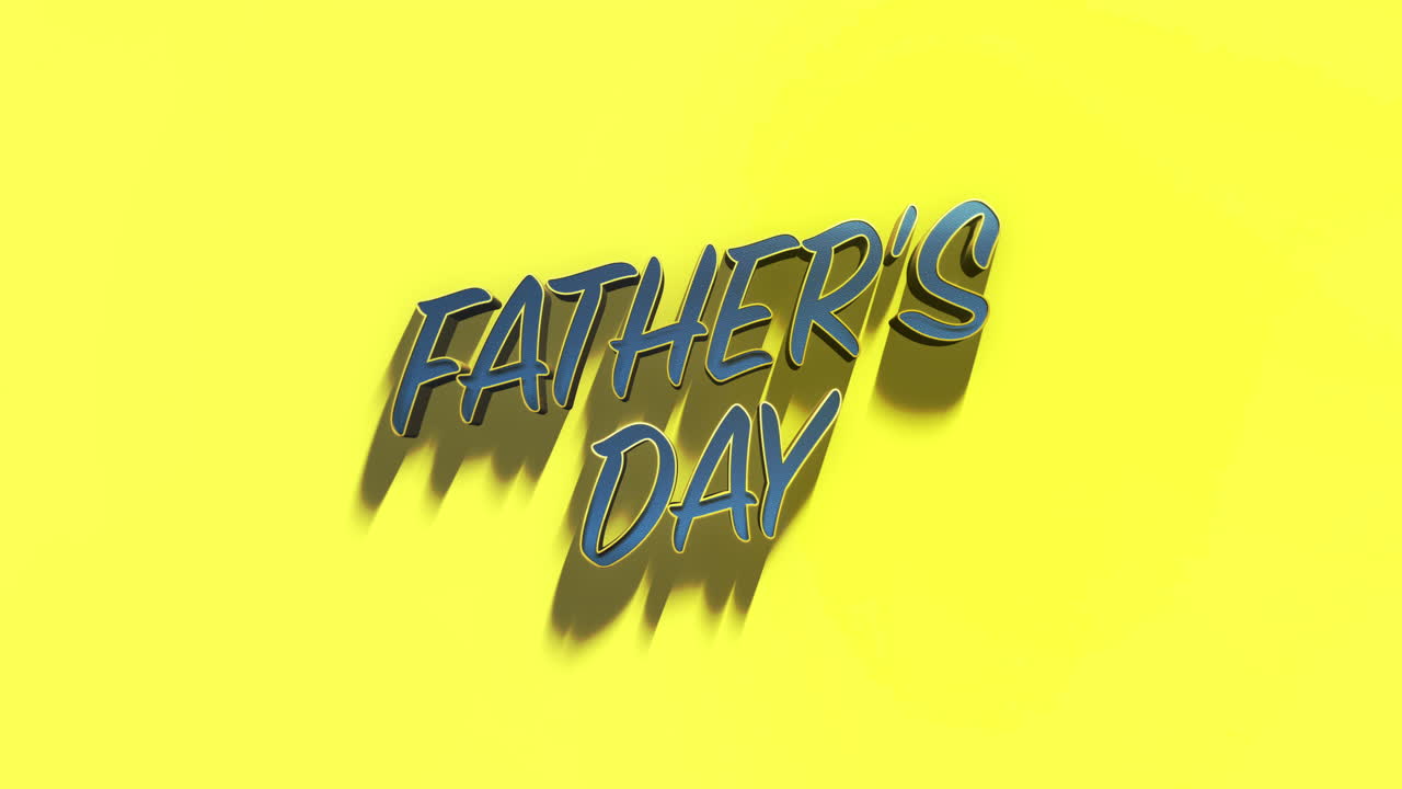 Honoring fatherhood vibrant Fathers Day text on yellow