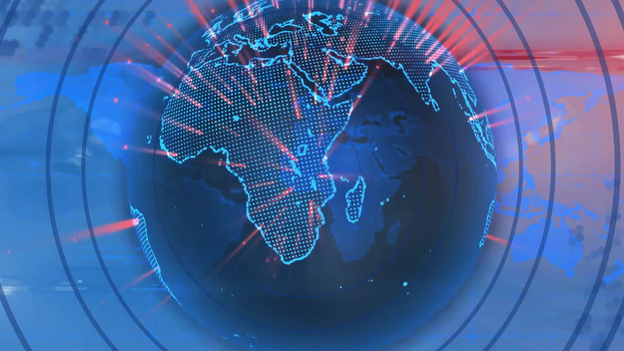 Animation of network of connections over globe