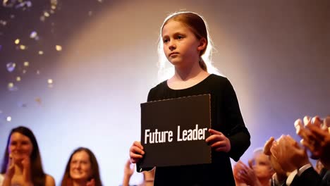 young girl awarded as future leader