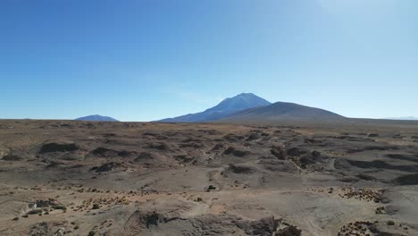 desert landscape with mountains in eduardo avaroa national reserve, bolivia