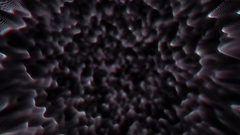 animation of grey waves on black background