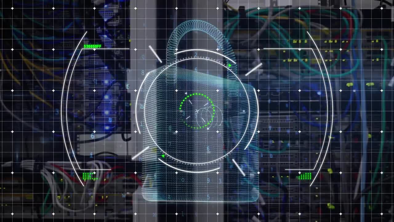 animación del candado y procesamiento de datos sobre la cuadrícula