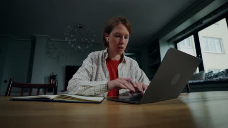 woman working from home