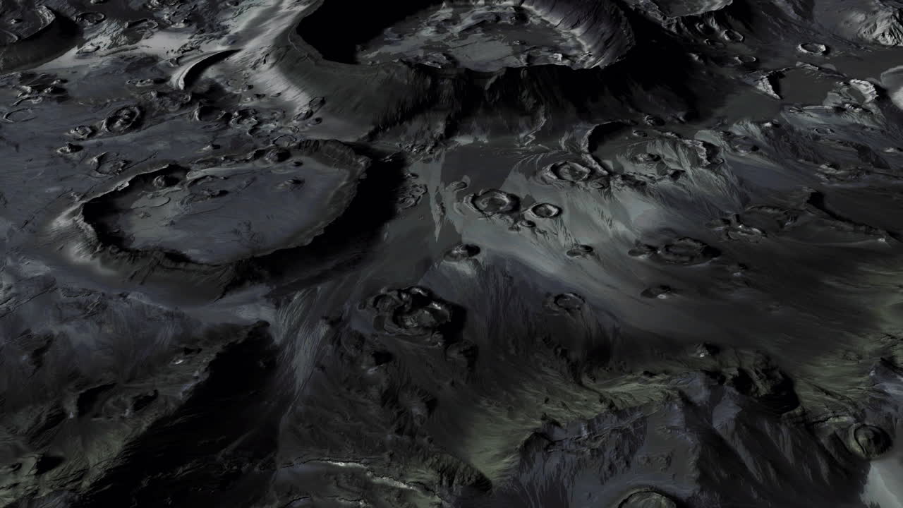 лунная поверхность с кратерами