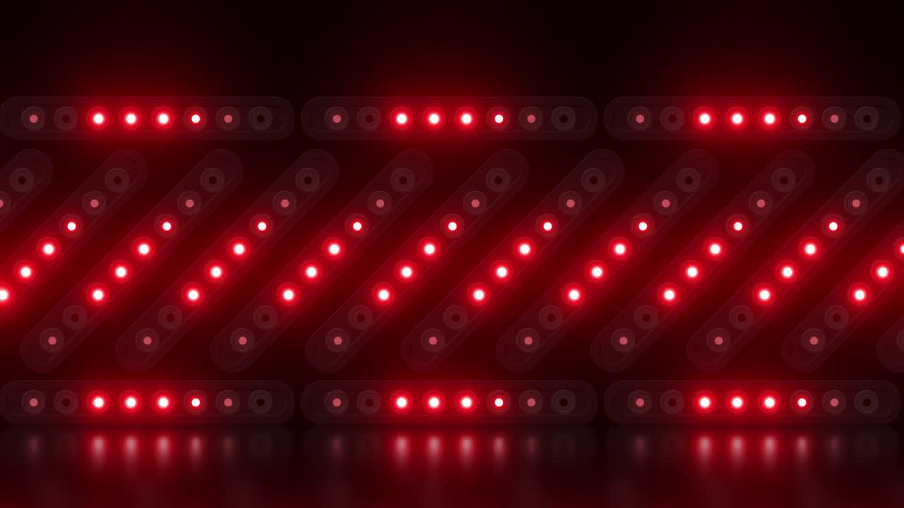 Red Neon Light Pattern Wall