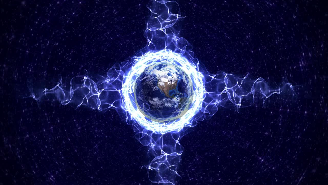 tierra, concepto de red de conexión, bucle