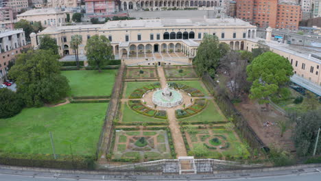 Scenic-gardens-of-Palazzo-del-Principe-Andrea-Doria-in-Genoa,-Italy